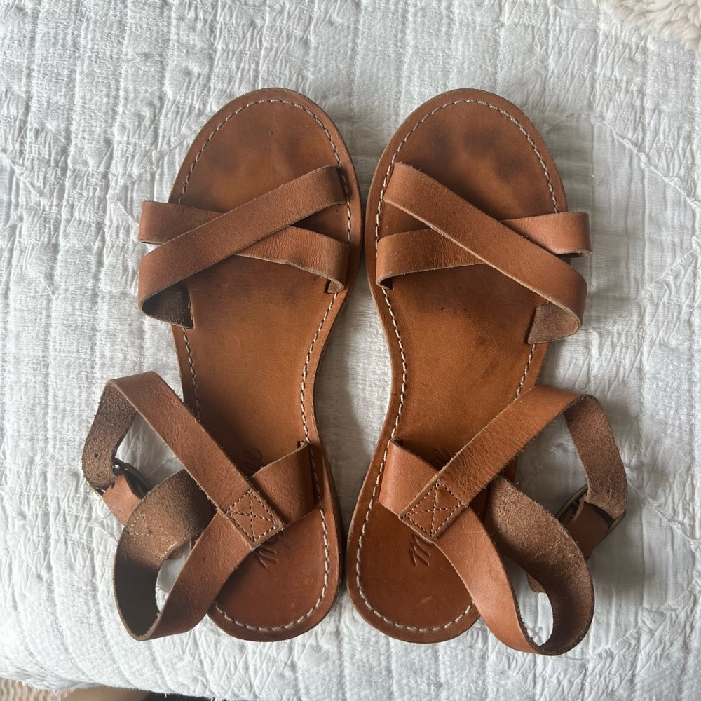 Madewell Tan Leather Sandals